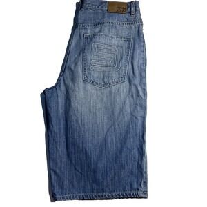 Vtg Y2K Sean John Baggy Hip Hop‎ Blue Jean Men Shorts 34 Skate City Mob